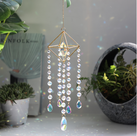 Chandelier Crystal Prism Suncatcher - Ball Chain