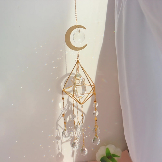 White Quartz Chandelier Crystal Prism Suncatcher