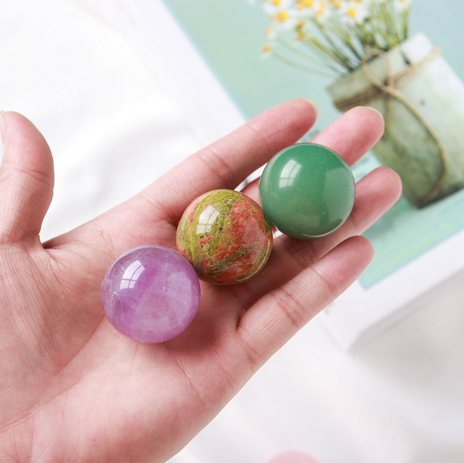 9 Pcs Crystal Gemstone Ball Set