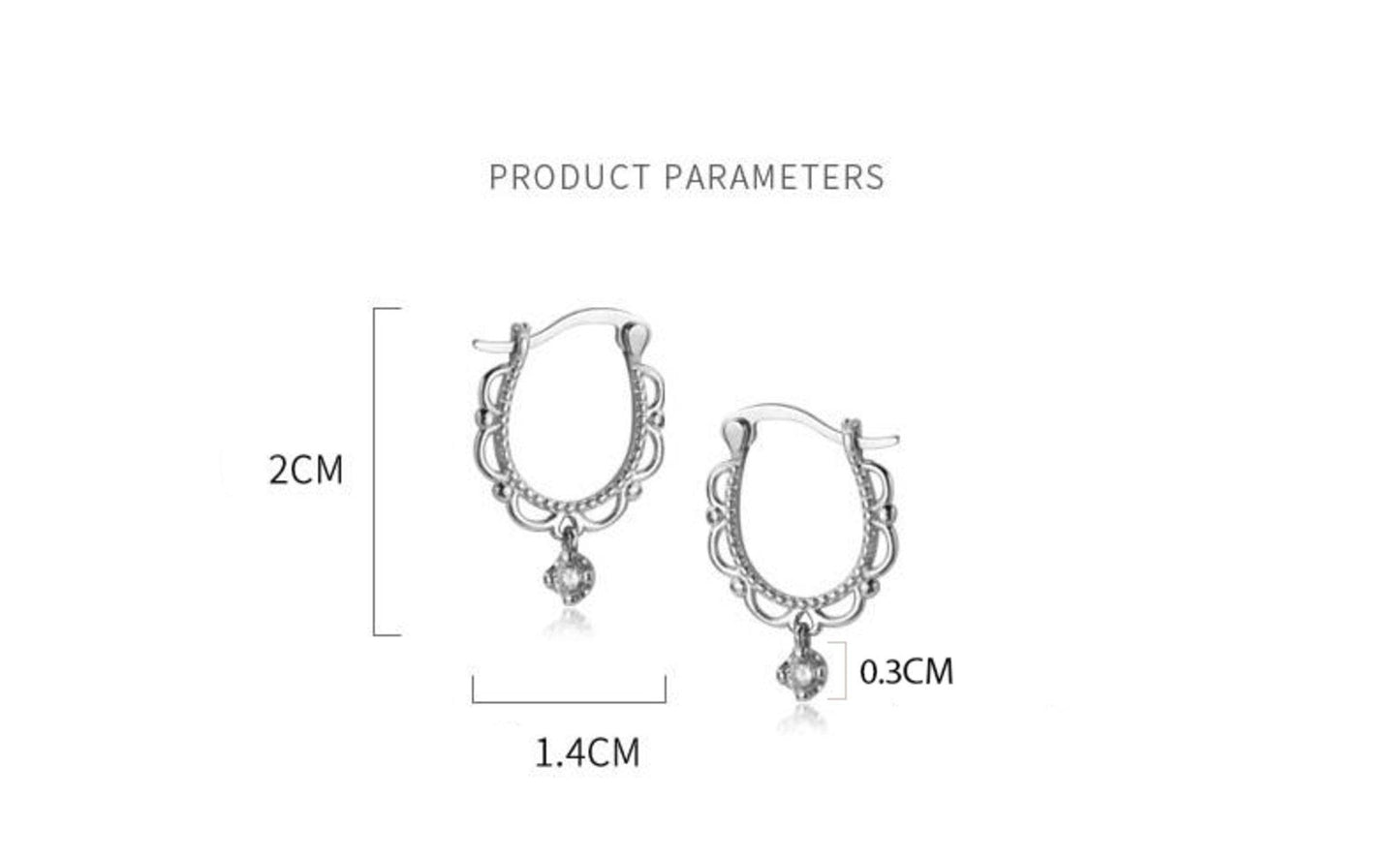 Sweet Lace Huggie Earrings - Crystolver | Healing Crystal Gift Shop