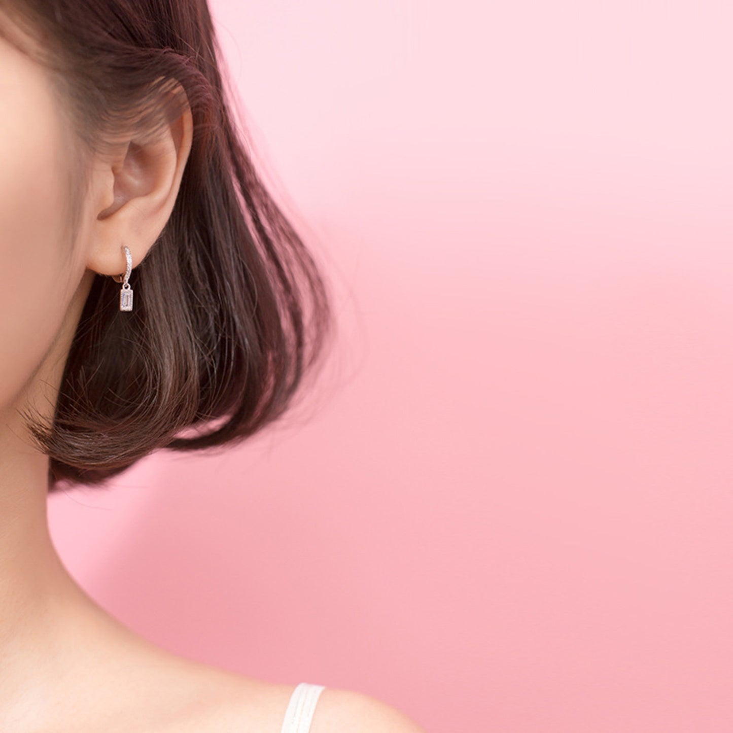 Cubic Zircon Tiny Hoop Earrings