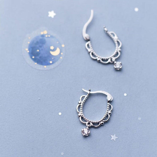 Sweet Lace Huggie Earrings - Crystolver | Healing Crystal Gift Shop