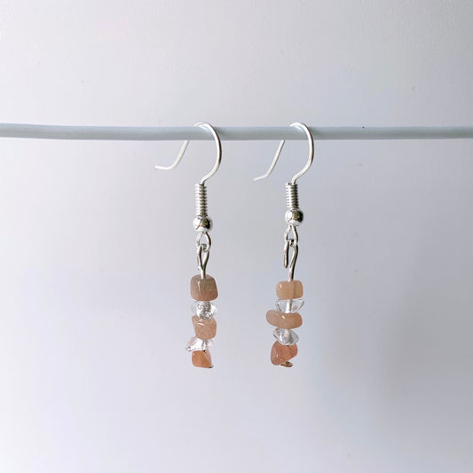 Natural Gemstone Chip Earrings