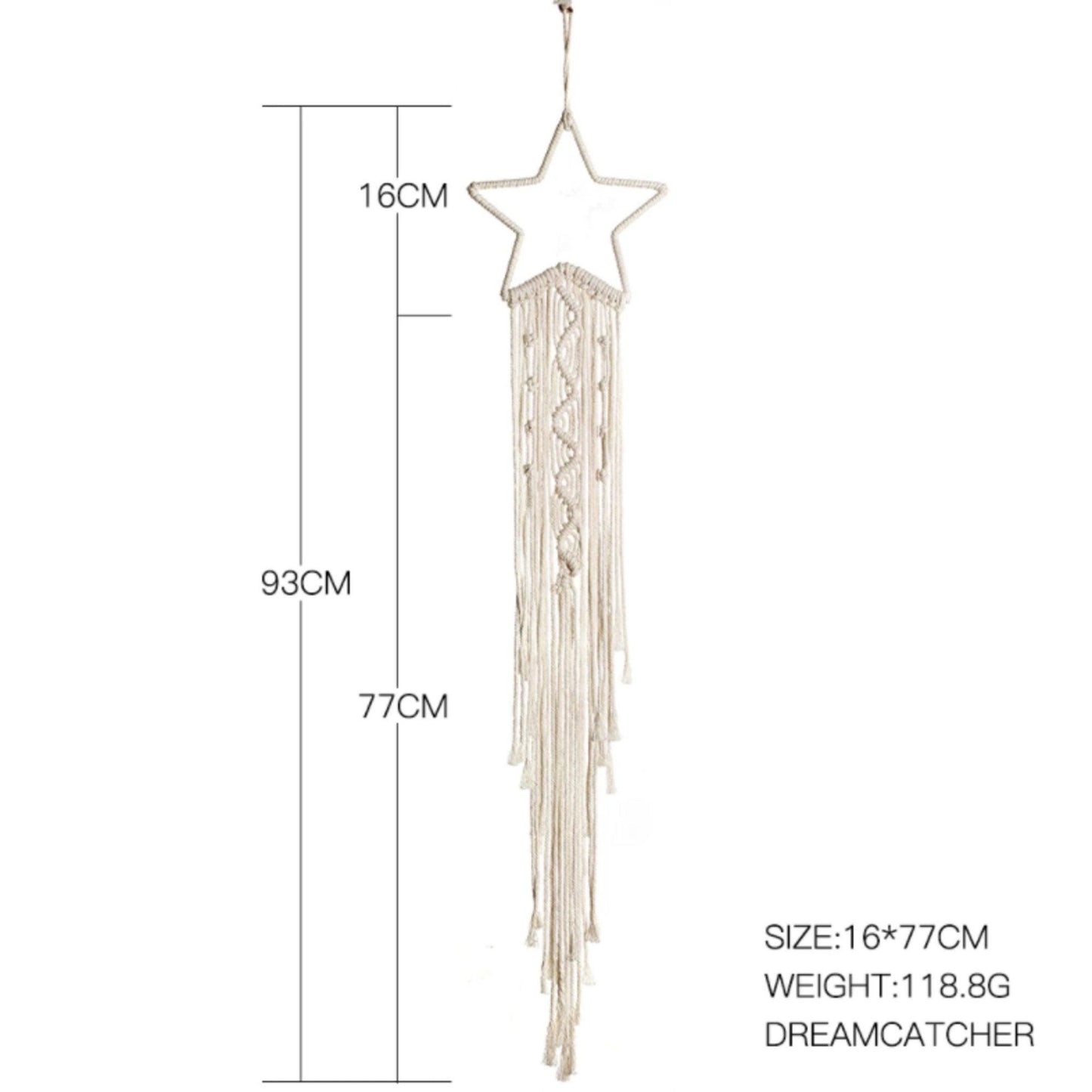 Boho Macrame Woven Moon Star Dreamcather - Crystolver | Healing Crystal Gift Shop