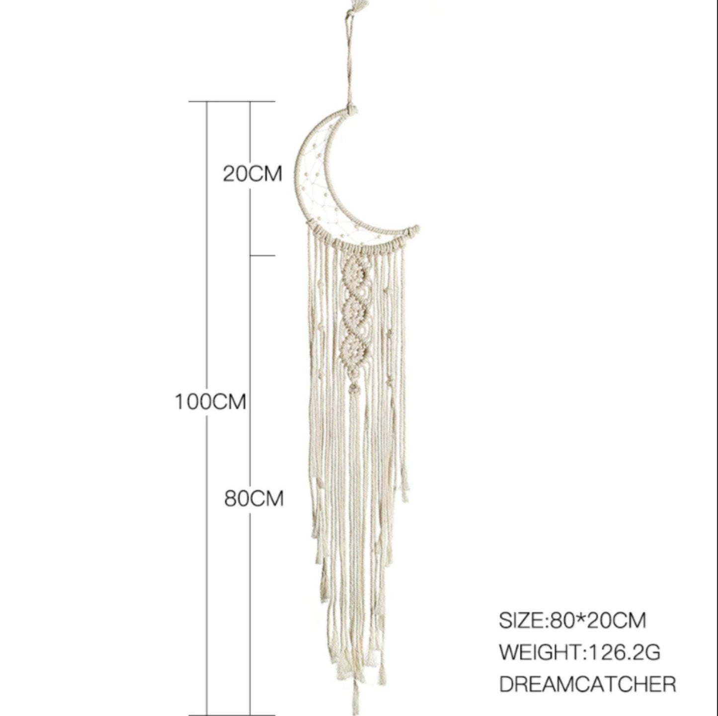 Boho Macrame Woven Moon Star Dreamcather - Crystolver | Healing Crystal Gift Shop