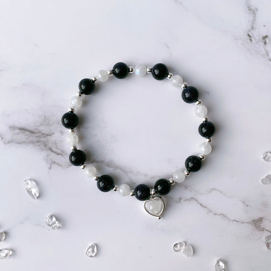 Love Protection Bracelet Blue Sandstone & Moonstone Bracelet