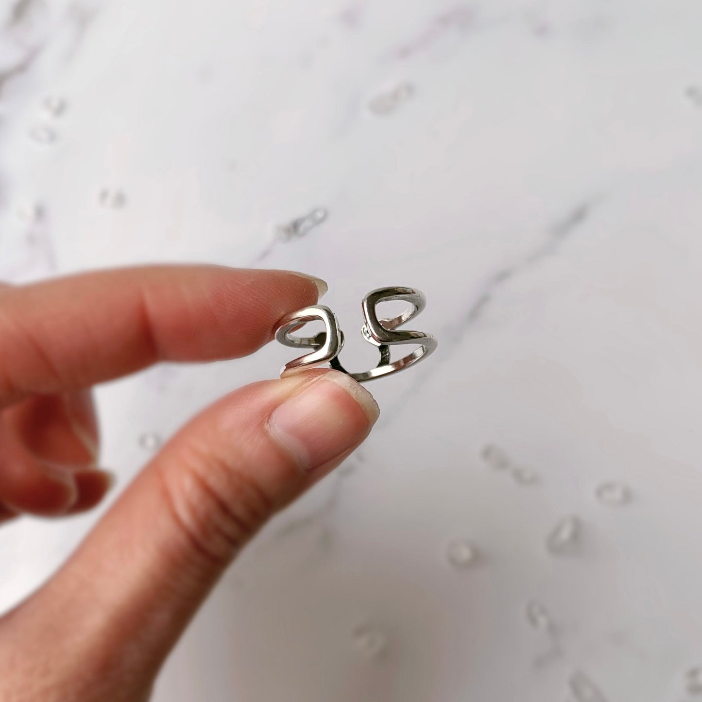 Sterling Silver Smile Open Ring