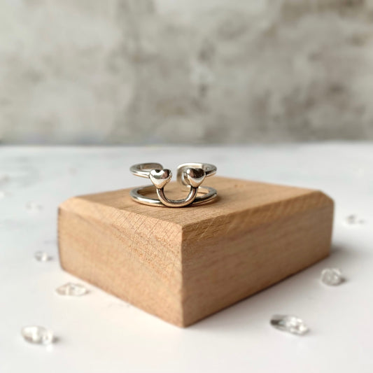 Sterling Silver Smile Open Ring
