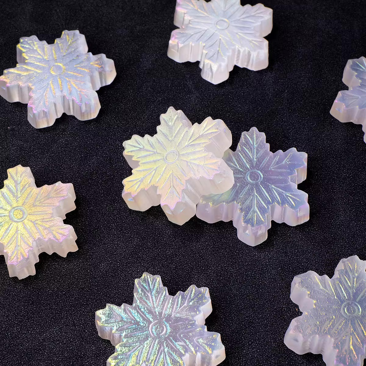 Electroplated Colorful Selenite Snowflake