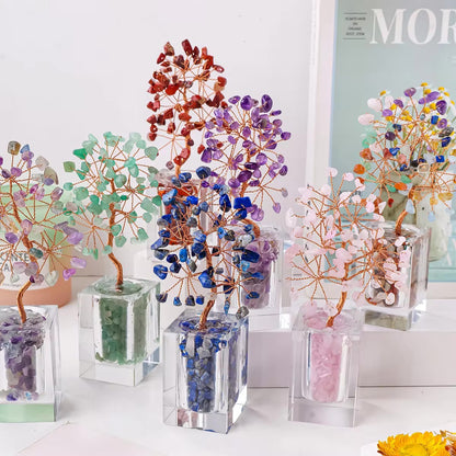 Crystal Mini Tree with Clear Vase