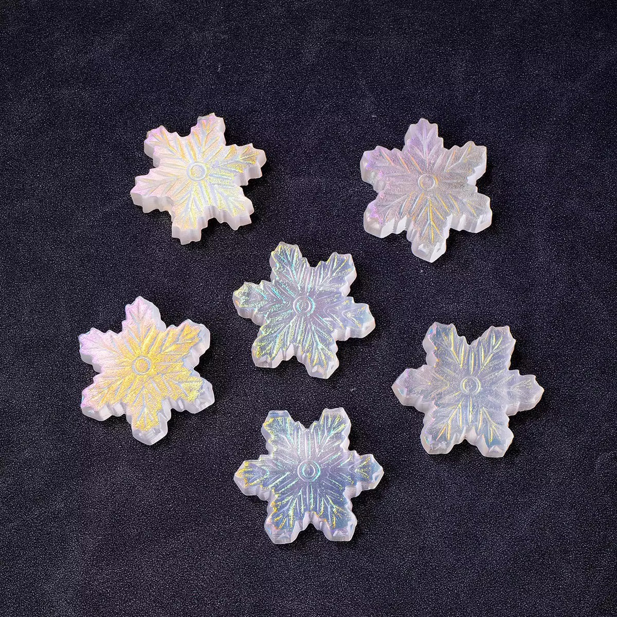 Electroplated Colorful Selenite Snowflake