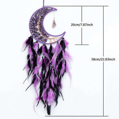 Moon Feather Tree of Life Dreamcatcher