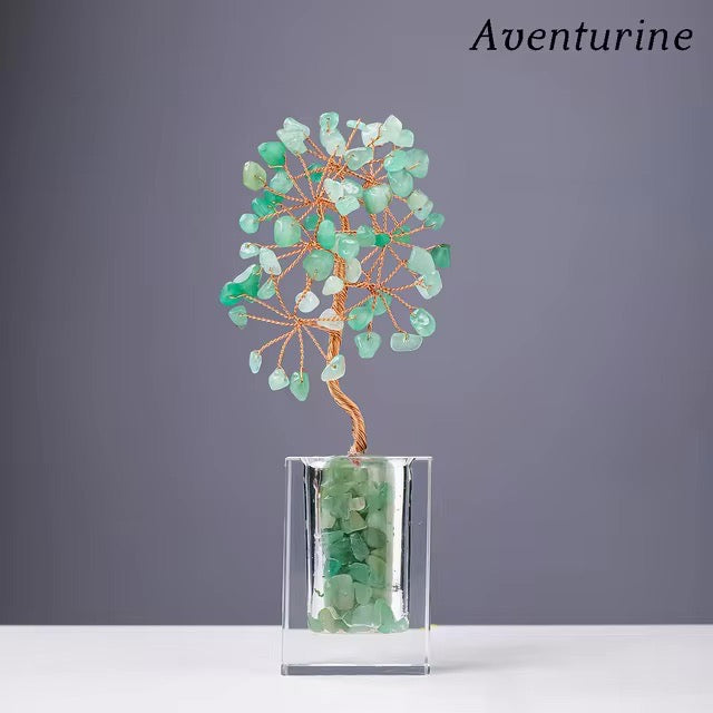 Crystal Mini Tree with Clear Vase