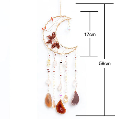 Red Agate Blooming Flower Wired Sun Catcher