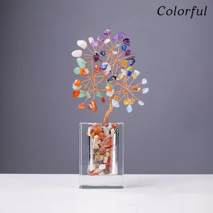 Crystal Mini Tree with Clear Vase