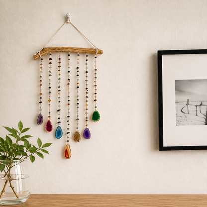 Agate Slices Hanging Wind Chimes