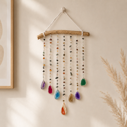 Agate Slices Hanging Wind Chimes