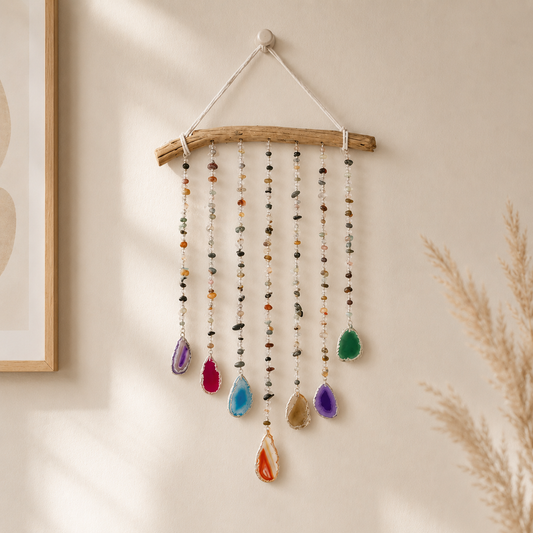 Agate Slices Hanging Wind Chimes