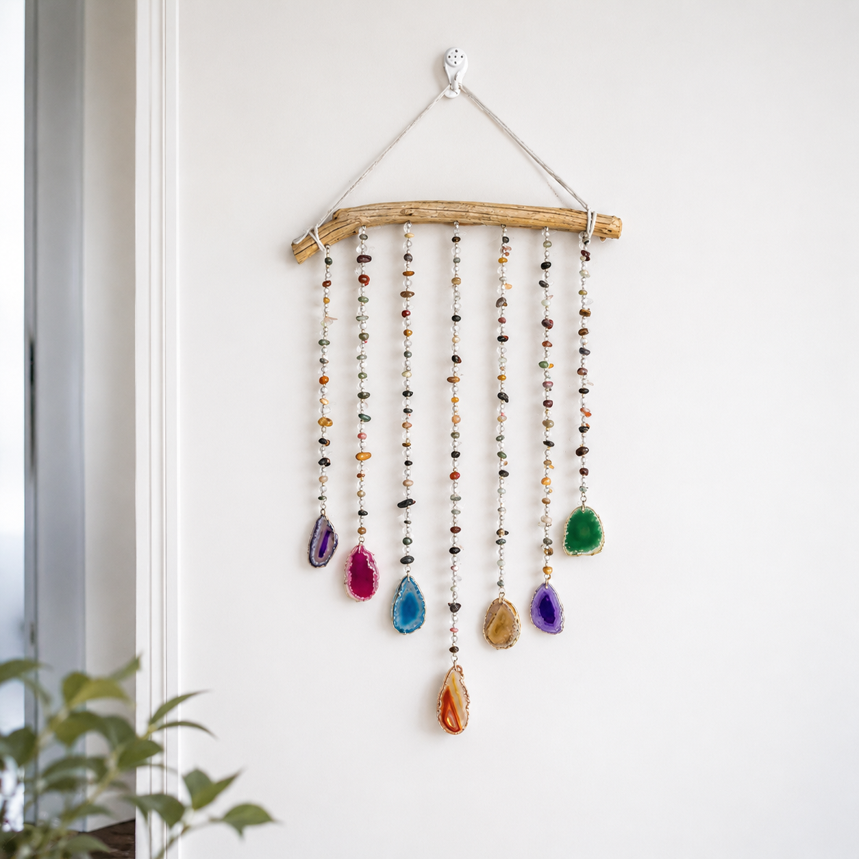 Agate Slices Hanging Wind Chimes