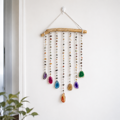 Agate Slices Hanging Wind Chimes