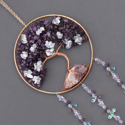 Amethyst Blooming Tree of Life Crystal Sun Catcher