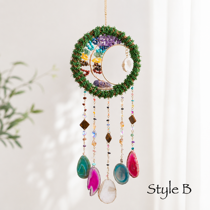 Bird Nest Crystal Dream Catcher Wall Hanging Decor