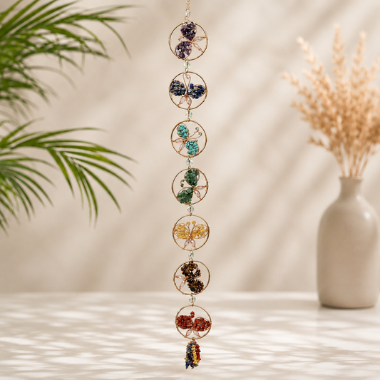 Butterfly Chakra Crystal Suncatcher Window Hanging