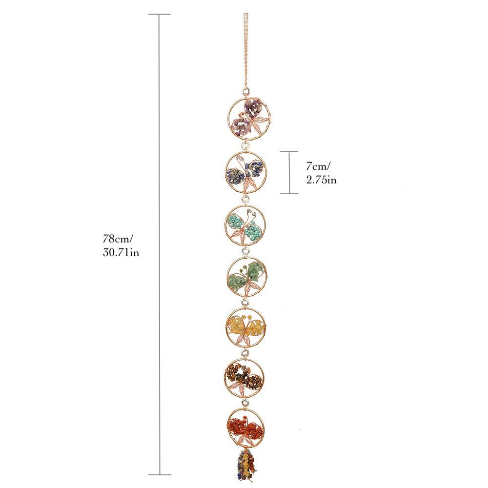 Butterfly Chakra Crystal Suncatcher Window Hanging