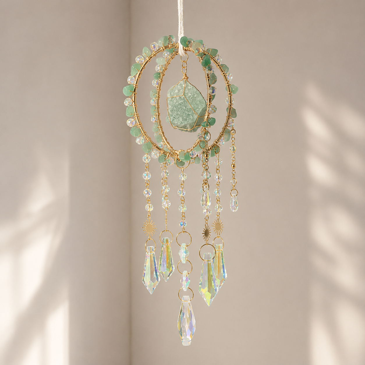 Round Cage Crystal Suncatcher Hanging