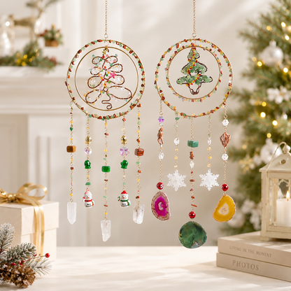 Christmas Tree Crystal Dream Catcher Suncatcher Ornament