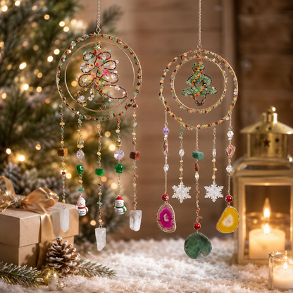 Christmas Tree Crystal Dream Catcher Suncatcher Ornament
