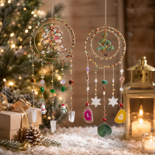 Christmas Tree Crystal Dream Catcher Suncatcher Ornament