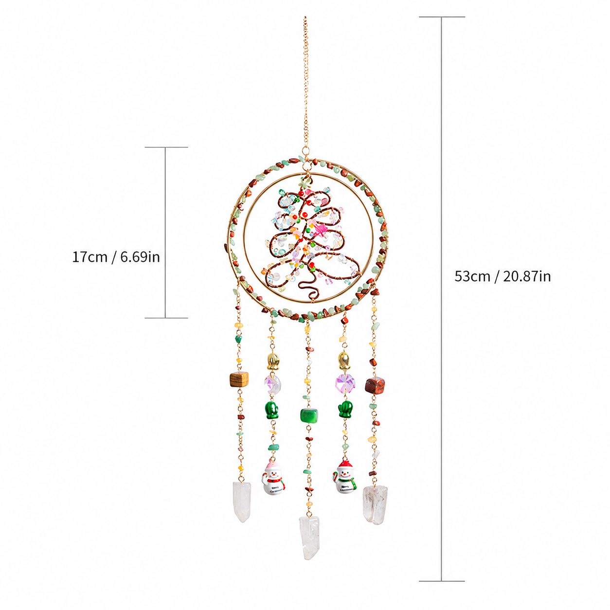 Christmas Tree Crystal Dream Catcher Suncatcher Ornament