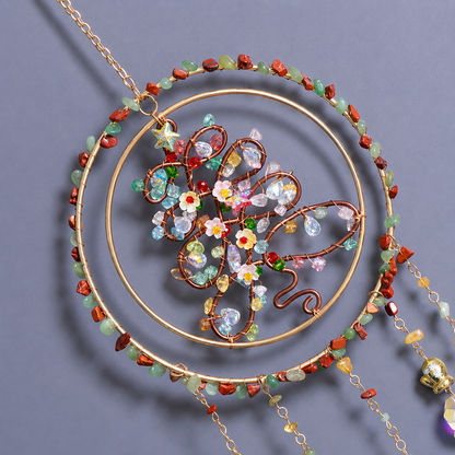 Christmas Tree Crystal Dream Catcher Suncatcher Ornament