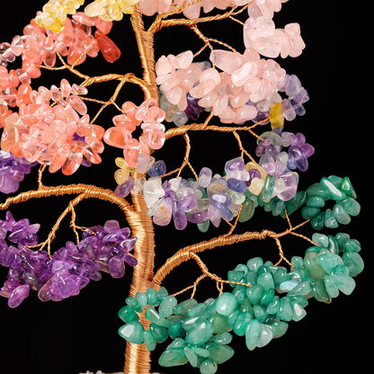 Colourful Crystal Gravel Tree Ceramic Flowerpot