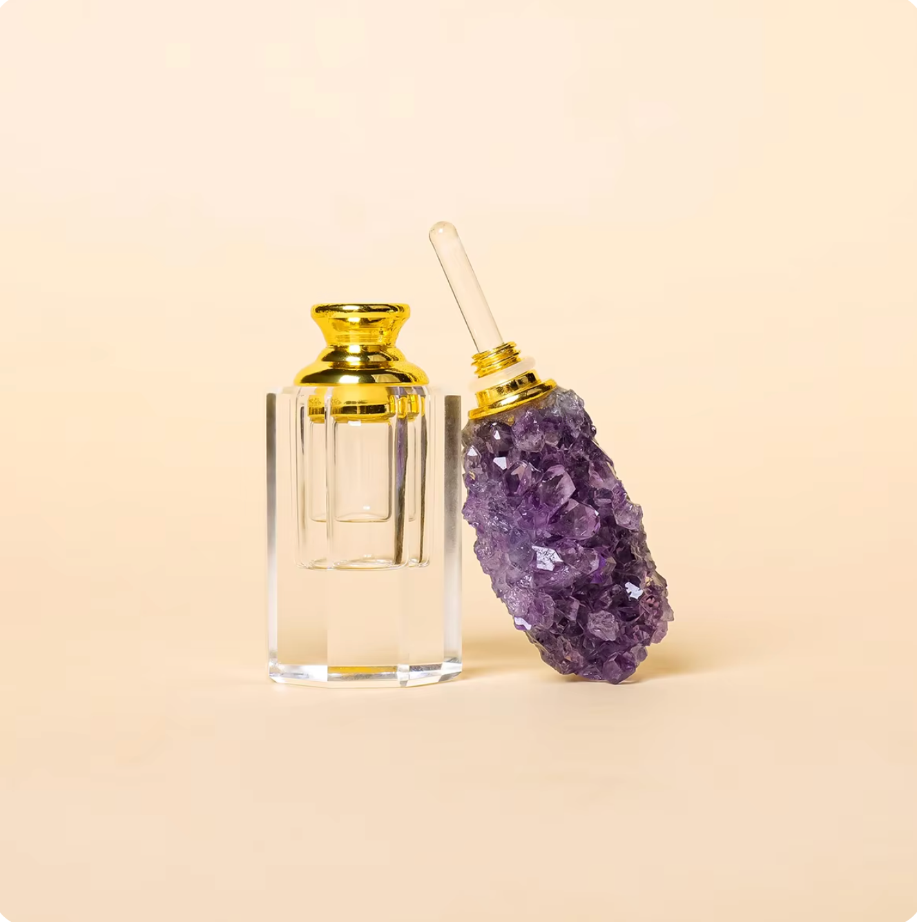 Crystal Gem Stone Essential Oil Bottle