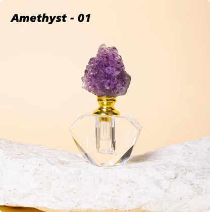 Crystal Gem Stone Essential Oil Bottle