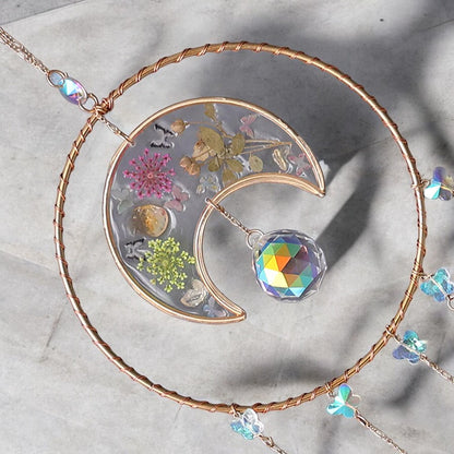 Dried Flower Special  Round Suncatcher