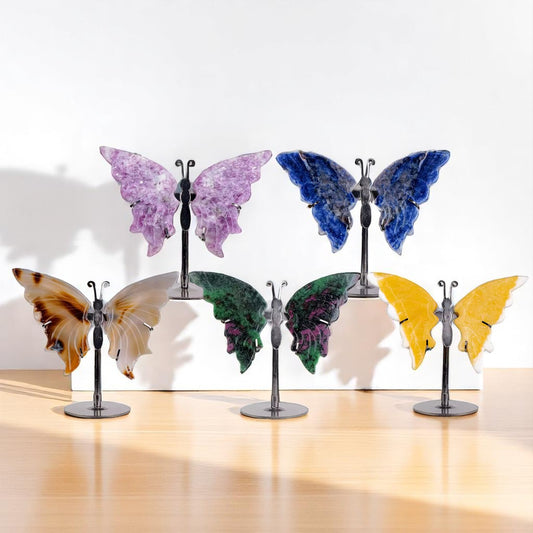 Elegant Crystal Butterfly Wings Stand