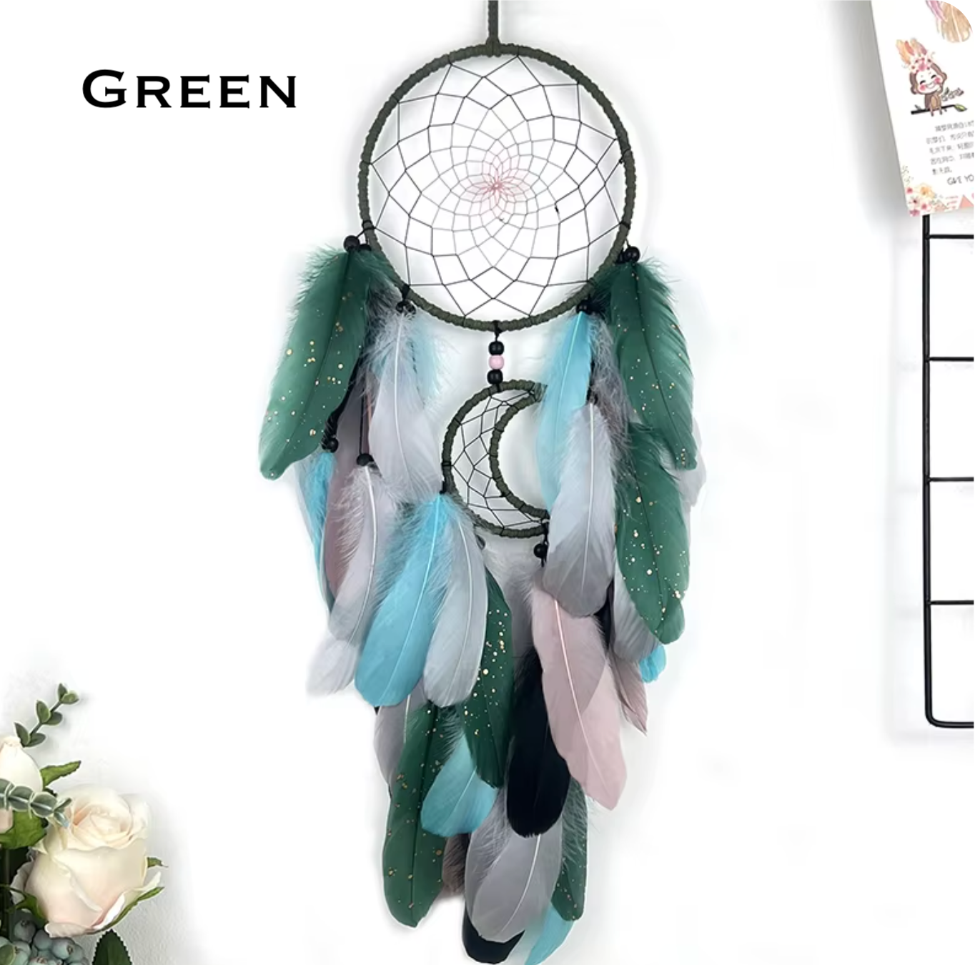 Festive Colorful Feather Dream Catcher