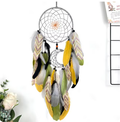 Festive Colorful Feather Dream Catcher