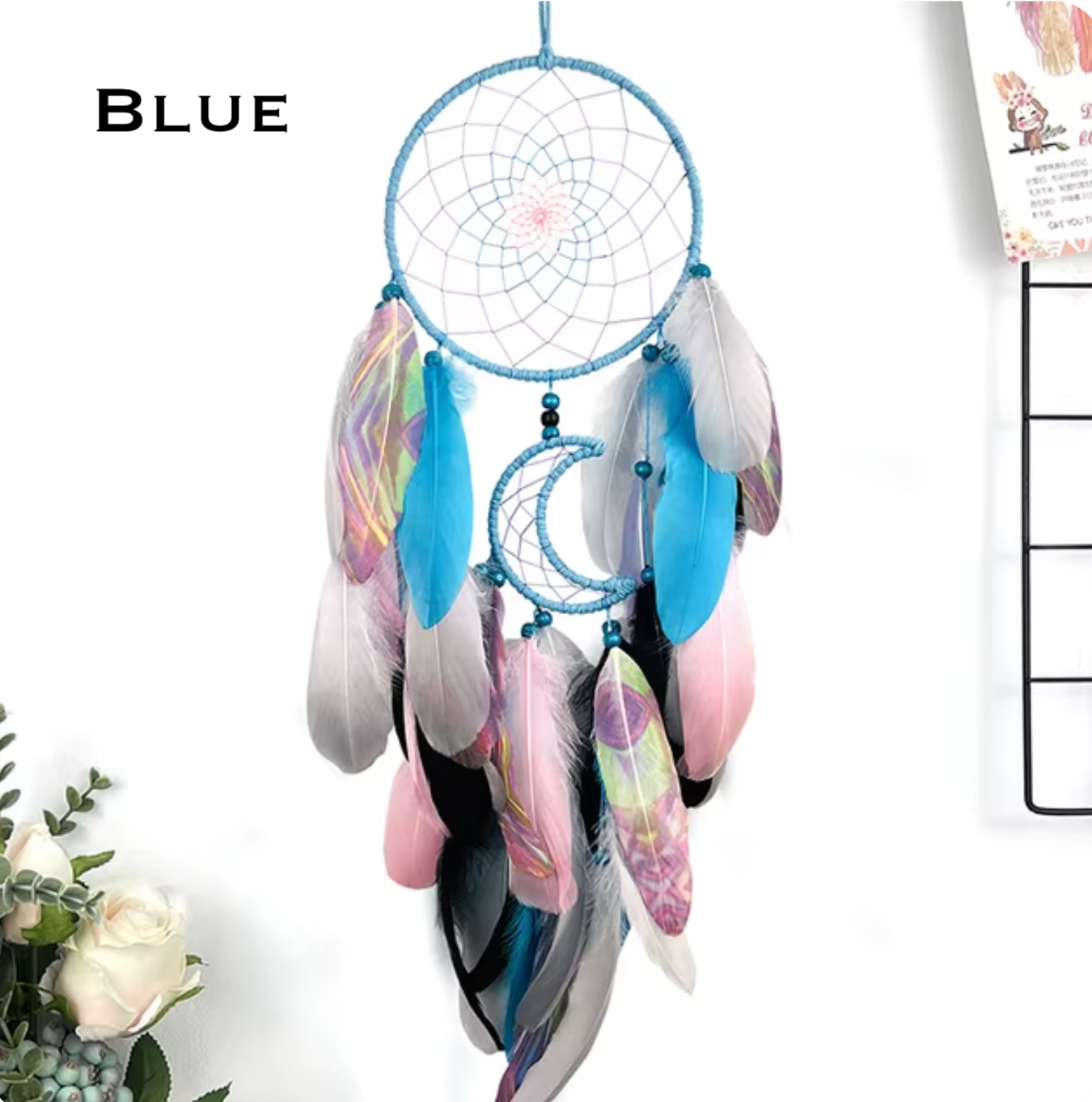 Festive Colorful Feather Dream Catcher