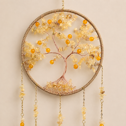 Fortune Citrine Tree of Life Suncatcher