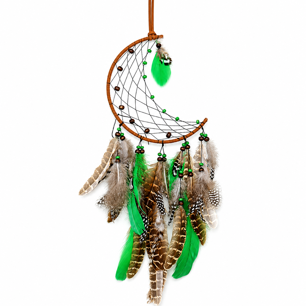Green Boho Dream Catcher Wall Hanging Decor