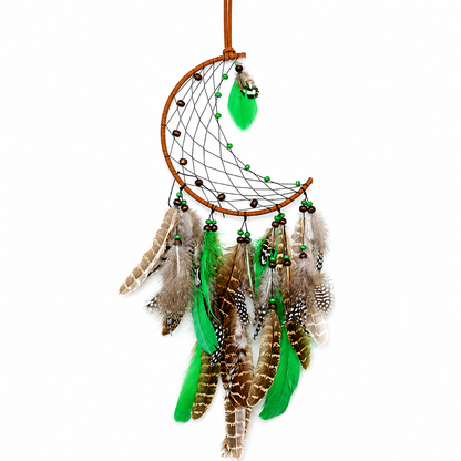 Green Boho Dream Catcher Wall Hanging Decor