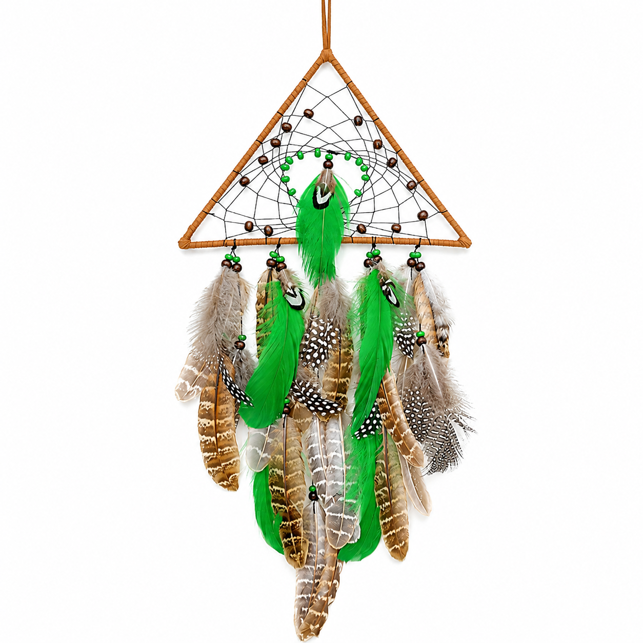 Green Boho Dream Catcher Wall Hanging Decor