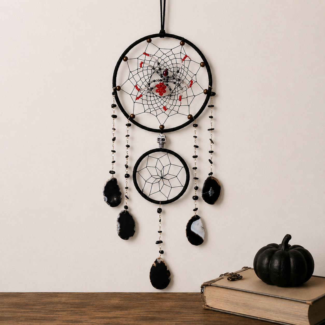 Halloween Spider Dream Catcher Wall Hanging Decor