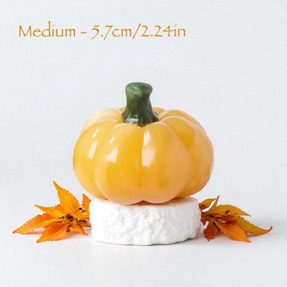 Halloween Yellow Calcite Crystal Pumpkin Carving