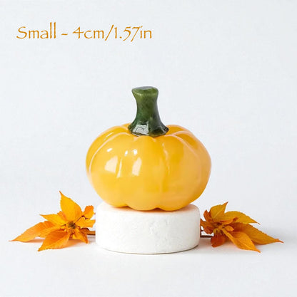 Halloween Yellow Calcite Crystal Pumpkin Carving