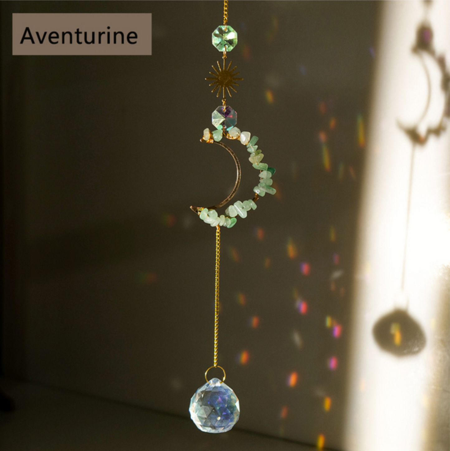 Hollow Moon Crystal Wind Chime Sun Catcher